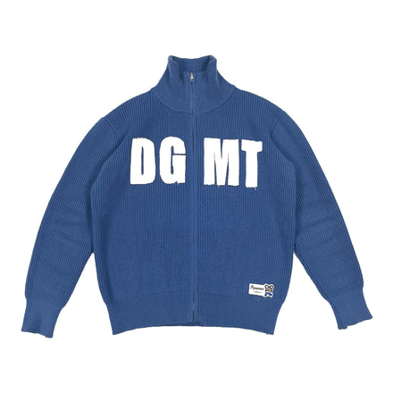 REVERSIBLE KNIT ZIP UP (BLUE)